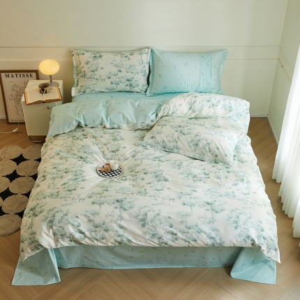 91家纺网 家纺一手货源 找家纺 （总）2024新款小清新全棉印花四件套-68系列