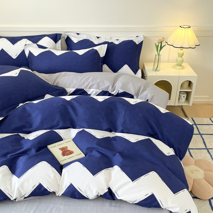 91家纺网 家纺一手货源 找家纺 2024新款小清新全棉印花四件套-68系列 D简爱