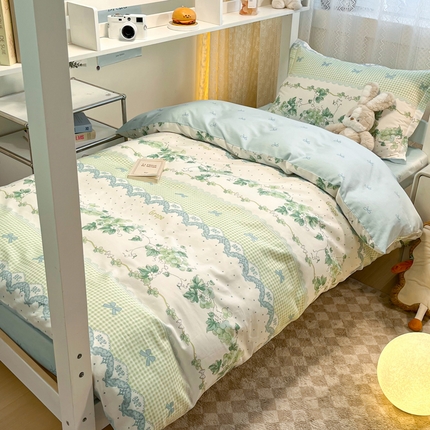 2024新款小清新全棉印花学生宿舍三件套-68系列 B葡萄园