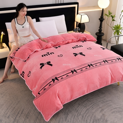 91家纺网 家纺一手货源 找家纺 （总）千嘻汇家纺 2025新款牛奶绒金貂法莱绒单被套