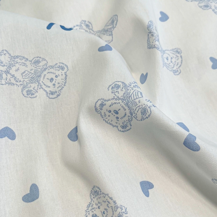 91家纺网 家纺一手货源 找家纺 2024新款小清新全棉印花学生宿舍三件套-68系列 B幸运熊