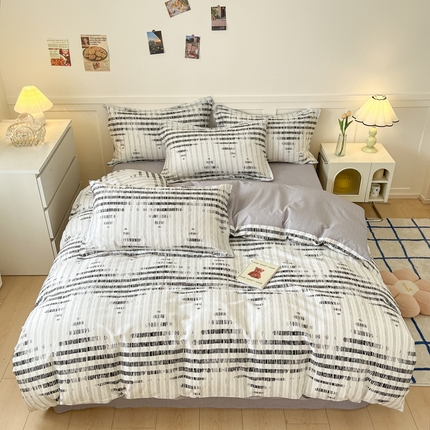 91家纺网 家纺一手货源 找家纺 （总）2024新款小清新全棉印花四件套-68系列