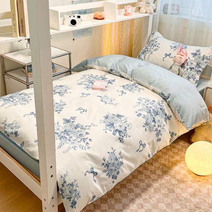 2024新款小清新全棉印花学生宿舍三件套-68系列 F春宛