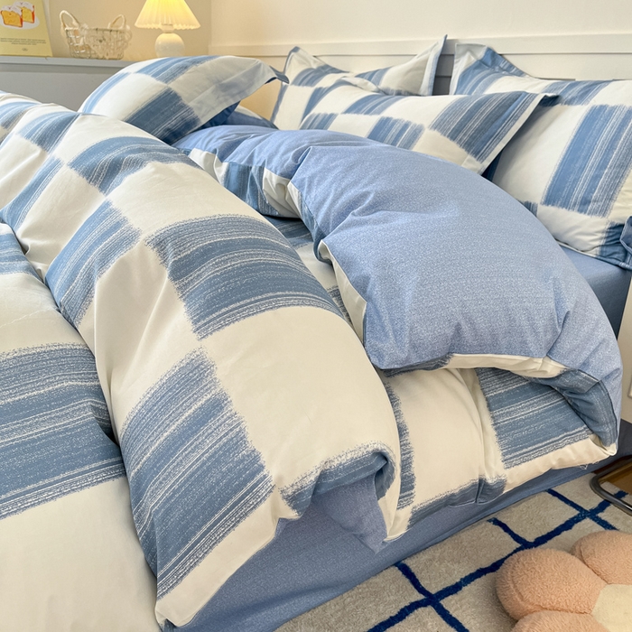 91家纺网 家纺一手货源 找家纺 2024新款小清新全棉印花四件套-68系列 D简西