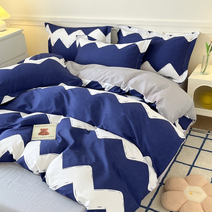 91家纺网 家纺一手货源 找家纺 2024新款小清新全棉印花四件套-68系列 D简爱