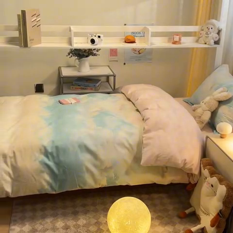 91家纺网 家纺一手货源 找家纺 2024新款小清新全棉印花学生宿舍三件套-68系列 B遐想