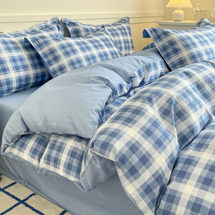 91家纺网 家纺一手货源 找家纺 2024新款小清新全棉印花四件套-68系列 D格瑞