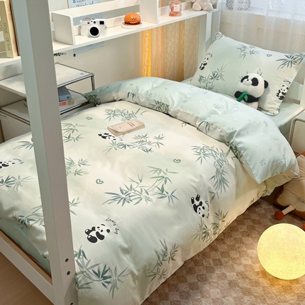 91家纺网 家纺一手货源 找家纺 （总）2024新款小清新全棉印花学生宿舍三件套-68系列