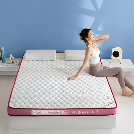 91家纺网 家纺一手货源 找家纺 欣罗兰垫业 2024新款A类牛奶丝记忆棉床垫 菱形粉