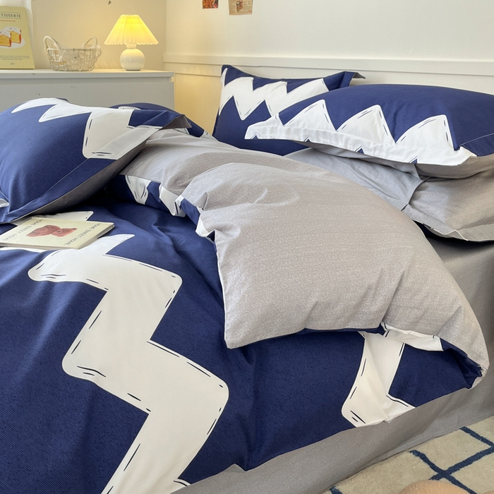 91家纺网 家纺一手货源 找家纺 2024新款小清新全棉印花四件套-68系列 D简爱