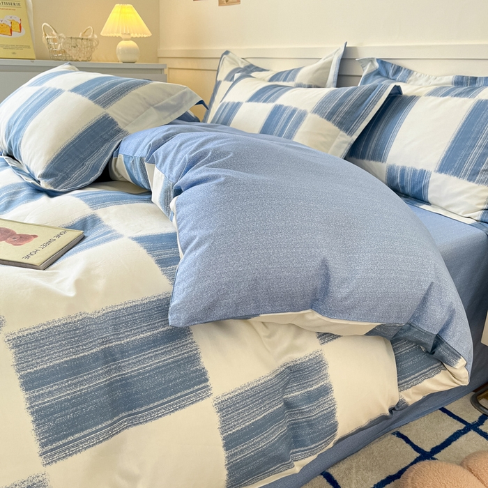 91家纺网 家纺一手货源 找家纺 2024新款小清新全棉印花四件套-68系列 D简西