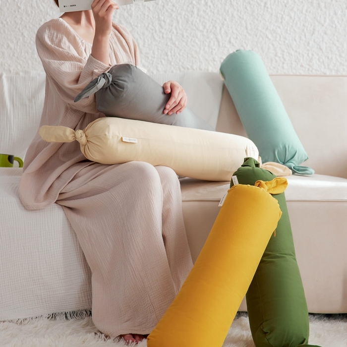 91家纺网 家纺一手货源 找家纺 （总）美茉家居 2024新款纯棉素色帆布糖果枕