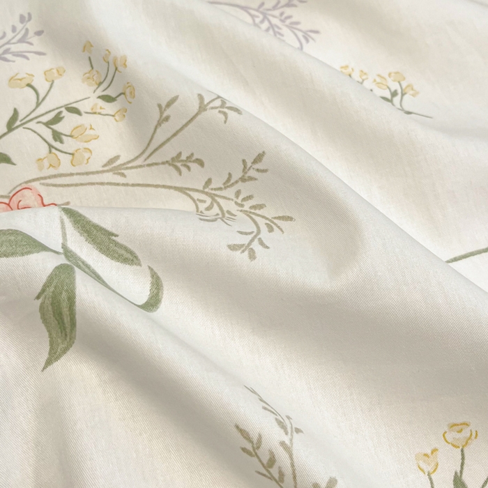 91家纺网 家纺一手货源 找家纺 2024新款小清新全棉印花学生宿舍三件套-68系列 B花语