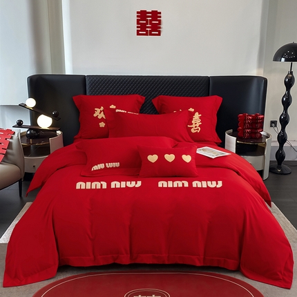 91家纺网 家纺一手货源 找家纺 （总）蒂爵 全棉纯棉简约时尚爆款毛巾绣水洗磨毛婚庆四件套多件套