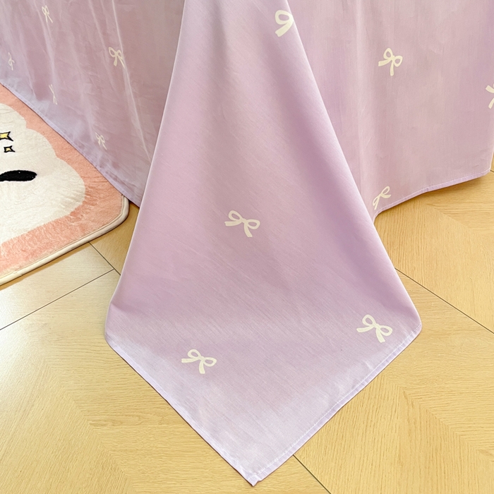 91家纺网 家纺一手货源 找家纺 桃子家居 2024新款三丽鸥正版授权卡通纯棉印花系列四件套 棉三丽鸥-蝴蝶结库洛米