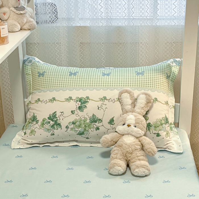 91家纺网 家纺一手货源 找家纺 2024新款小清新全棉印花学生宿舍三件套-68系列 B葡萄园