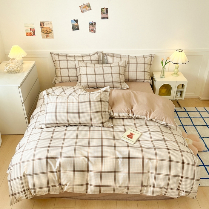 91家纺网 家纺一手货源 找家纺 2024新款小清新全棉印花四件套-68系列 D雅致