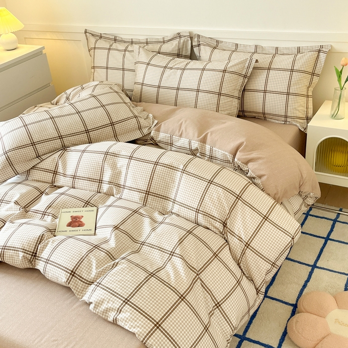 91家纺网 家纺一手货源 找家纺 2024新款小清新全棉印花四件套-68系列 D雅致