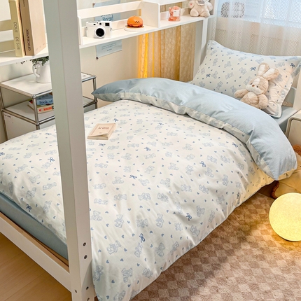 2024新款小清新全棉印花学生宿舍三件套-68系列 B幸运熊