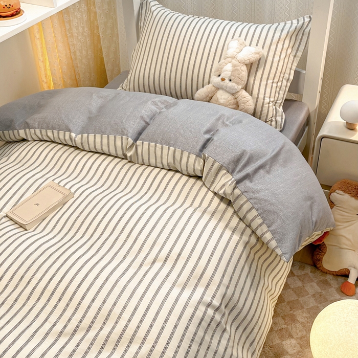 91家纺网 家纺一手货源 找家纺 2024新款小清新全棉印花学生宿舍三件套-68系列 D写书