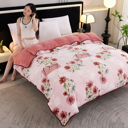 91家纺网 家纺一手货源 找家纺 （总）千嘻汇家纺 2025新款牛奶绒金貂法莱绒单被套