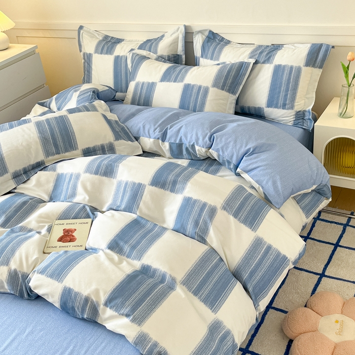 91家纺网 家纺一手货源 找家纺 2024新款小清新全棉印花四件套-68系列 D简西