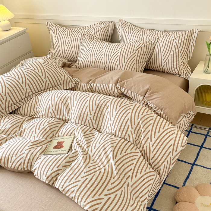 91家纺网 家纺一手货源 找家纺 2024新款小清新全棉印花四件套-68系列 D里斯本