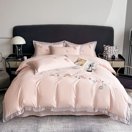 91家纺网 家纺一手货源 找家纺 （总）栩裕纺织 2024新款亲肤棉磨毛刺绣四件套