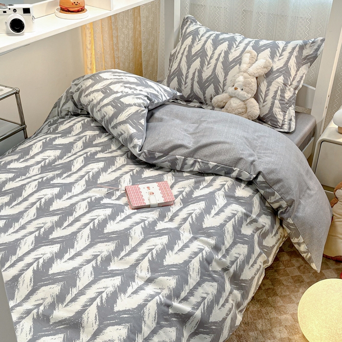 91家纺网 家纺一手货源 找家纺 2024新款小清新全棉印花学生宿舍三件套-68系列 D奔标