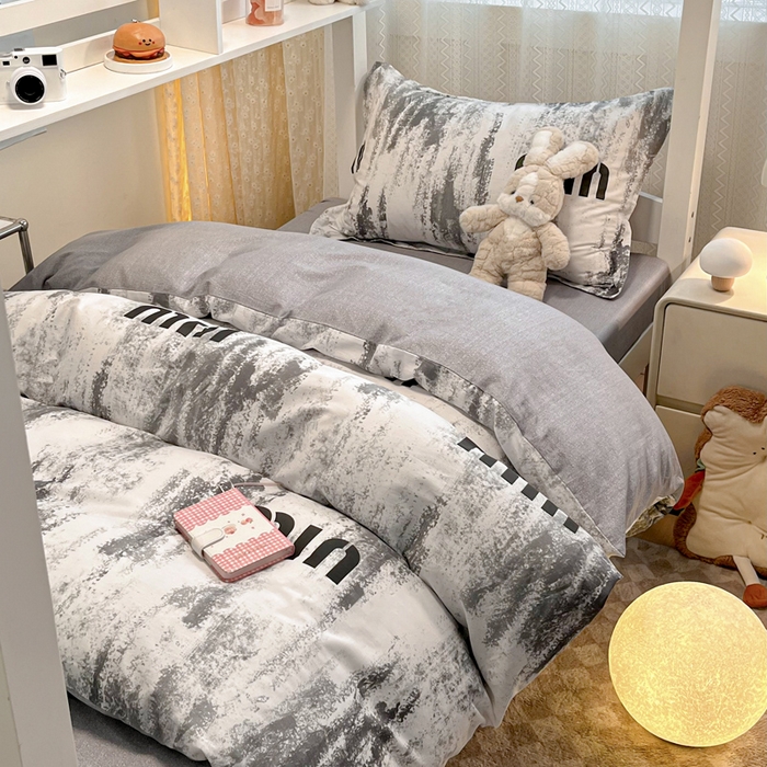 91家纺网 家纺一手货源 找家纺 2024新款小清新全棉印花学生宿舍三件套-68系列 D富森