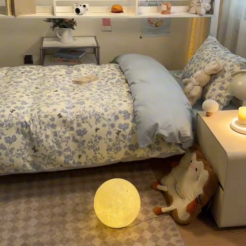 91家纺网 家纺一手货源 找家纺 2024新款小清新全棉印花学生宿舍三件套-68系列 A殊雅