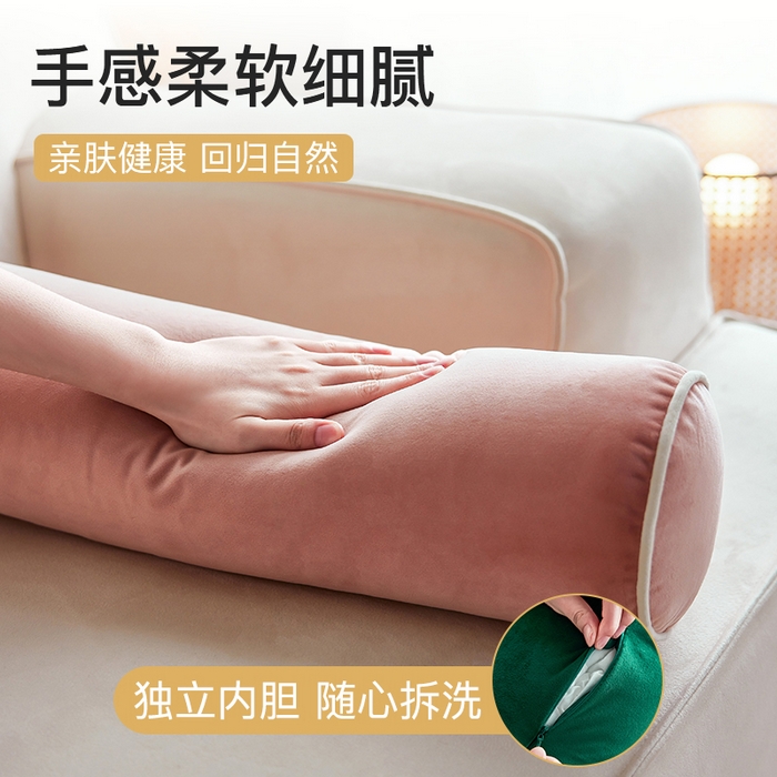 91家纺网 家纺一手货源 找家纺 （总）美茉家居 2024新款丝绒滚边糖果枕