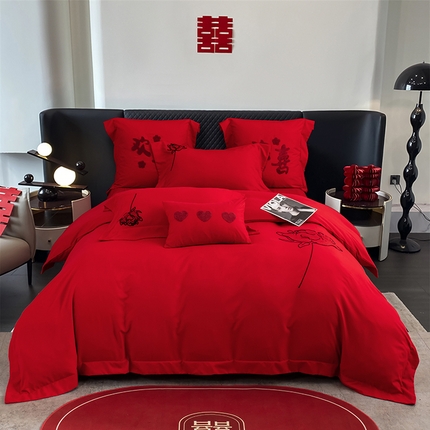 91家纺网 家纺一手货源 找家纺 （总）蒂爵 全棉纯棉简约时尚爆款毛巾绣水洗磨毛婚庆四件套多件套