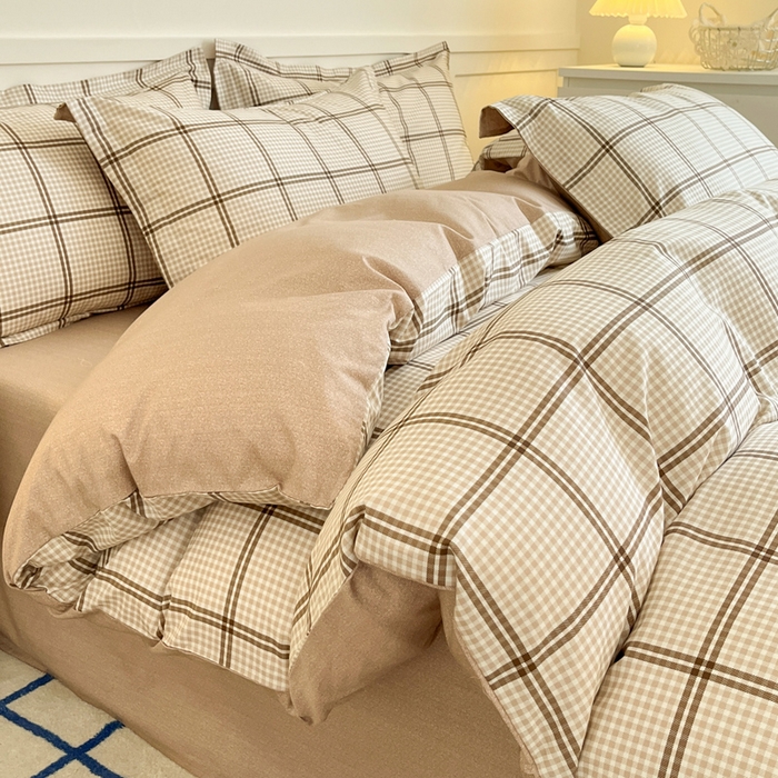 91家纺网 家纺一手货源 找家纺 2024新款小清新全棉印花四件套-68系列 D雅致