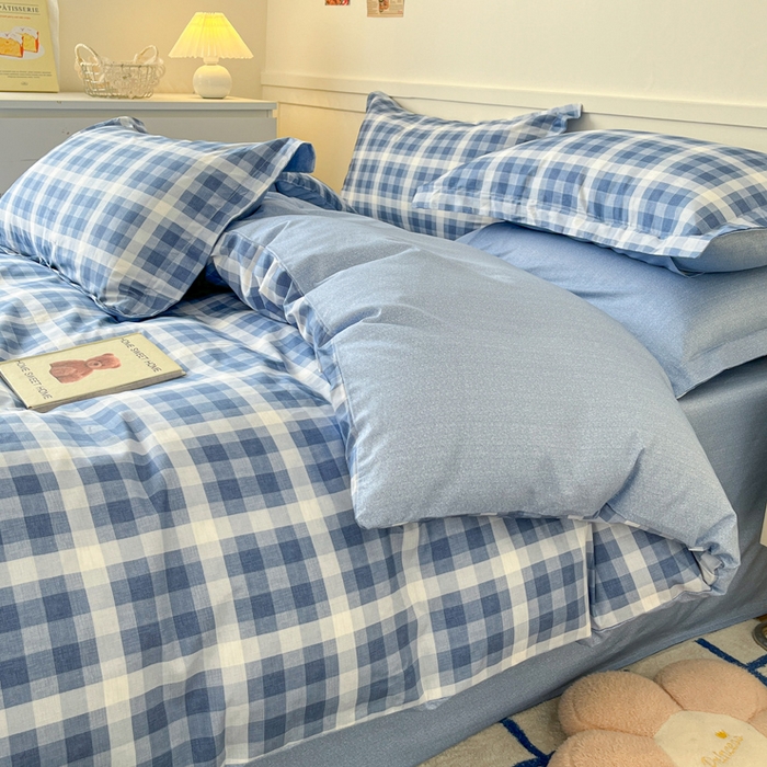 91家纺网 家纺一手货源 找家纺 2024新款小清新全棉印花四件套-68系列 D格瑞