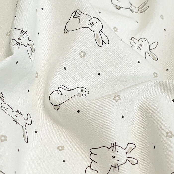 91家纺网 家纺一手货源 找家纺 2024新款小清新全棉印花学生宿舍三件套-68系列 B萌小兔