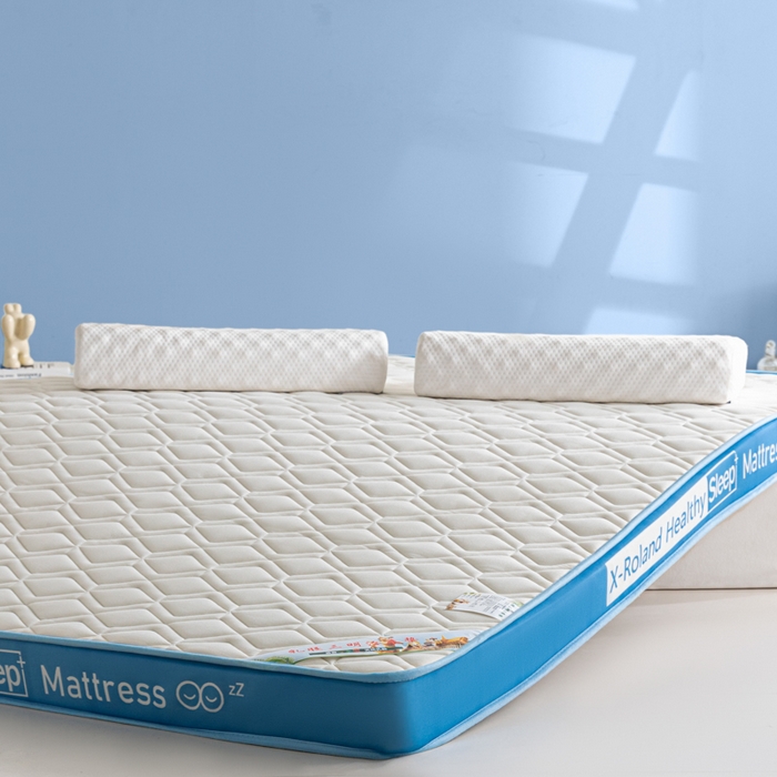 91家纺网 家纺一手货源 找家纺 欣罗兰垫业 2024新款A类牛奶丝记忆棉床垫 梦幻蓝