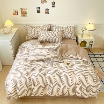 91家纺网 家纺一手货源 找家纺 （总）2024新款小清新全棉印花四件套-68系列