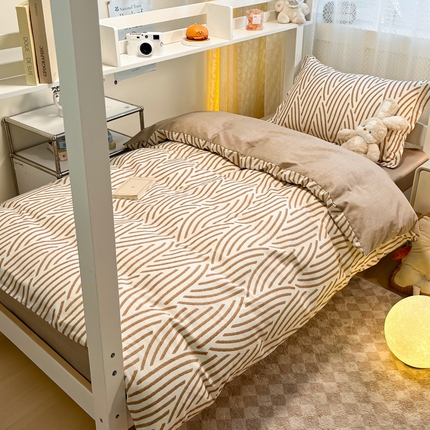 91家纺网 家纺一手货源 找家纺 （总）2024新款小清新全棉印花学生宿舍三件套-68系列