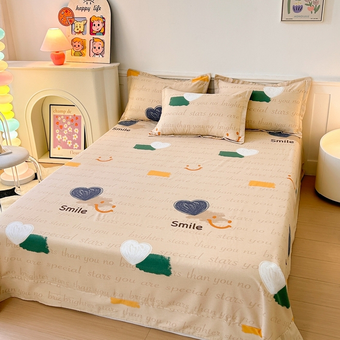 91家纺网 家纺一手货源 找家纺 2025新款加厚生态磨毛单床单 微笑生活