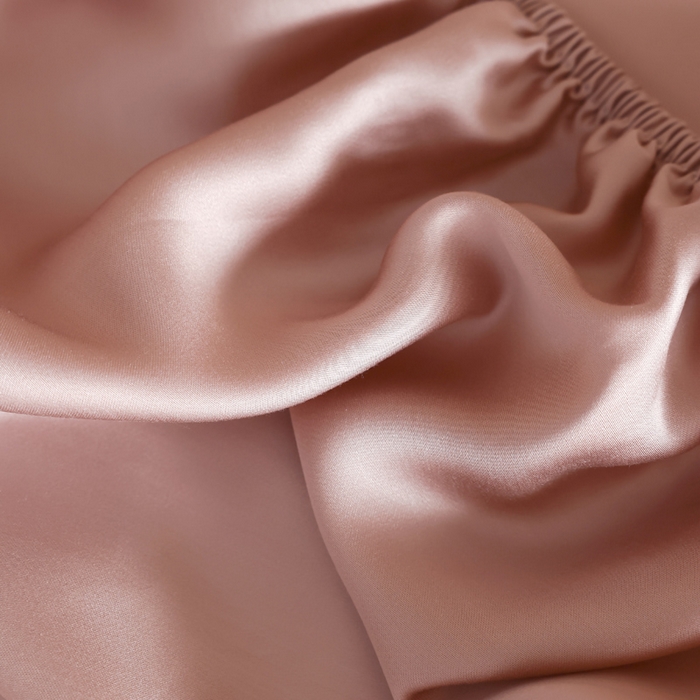 91家纺网 家纺一手货源 找家纺 轩和 2025新款A类LF60S兰精天丝单品床笠 胭脂粉