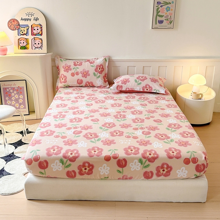 91家纺网 家纺一手货源 找家纺 2025新款加厚生态磨毛单床笠 芬妮