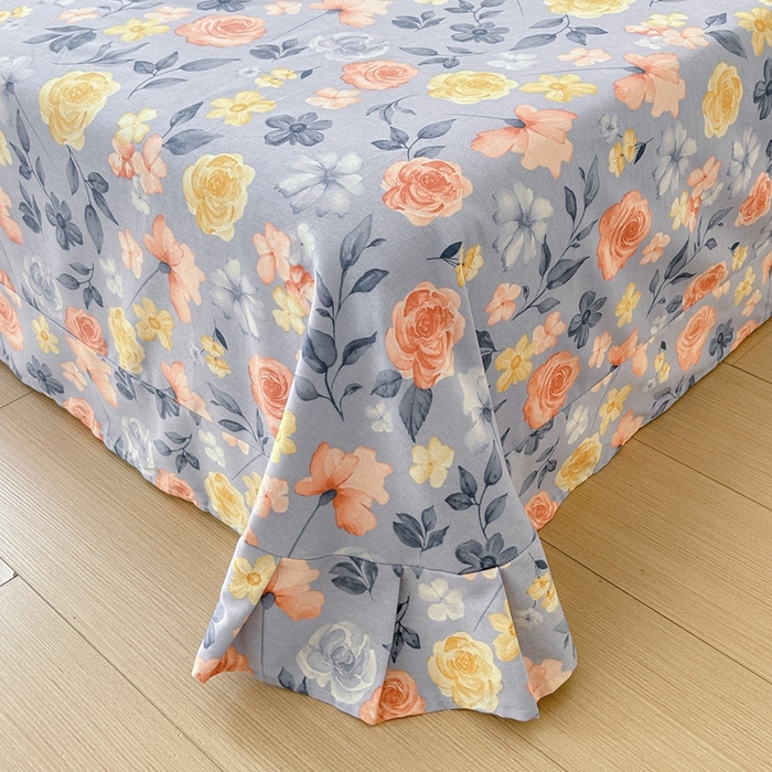 91家纺网 家纺一手货源 找家纺 2025新款加厚生态磨毛单床单 花香四溢