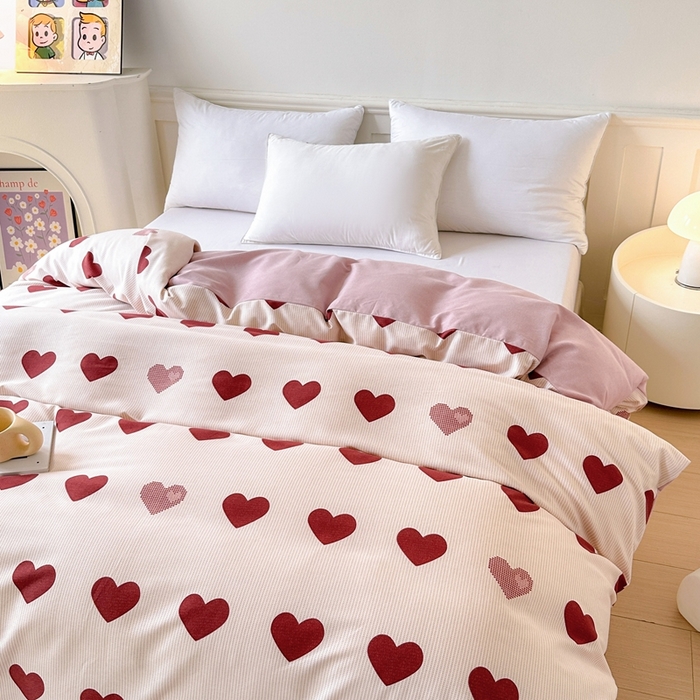 91家纺网 家纺一手货源 找家纺 2025新款加厚生态磨毛单被套 完美恋人