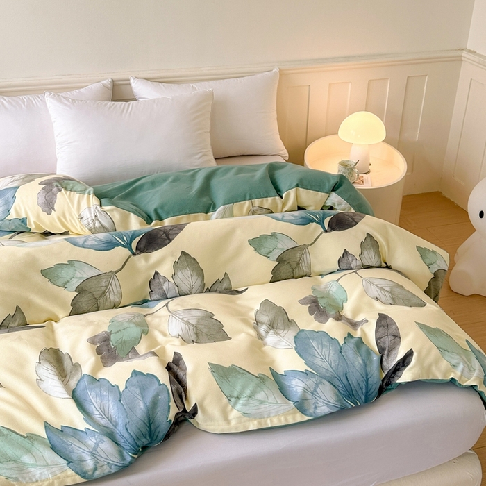 91家纺网 家纺一手货源 找家纺 2025新款加厚生态磨毛单被套 水墨江南