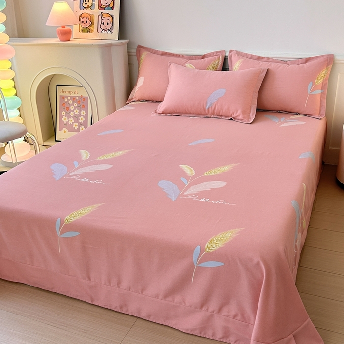 91家纺网 家纺一手货源 找家纺 2025新款加厚生态磨毛单床单 花羽庭