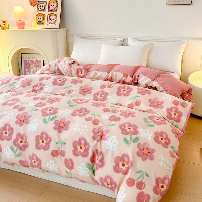 91家纺网 家纺一手货源 找家纺 2025新款加厚生态磨毛单被套 芬妮