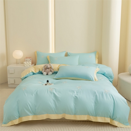 91家纺网 家纺一手货源 找家纺 （总）小久久（小九九） 2024新款A类全棉刺绣四件套-甜梦