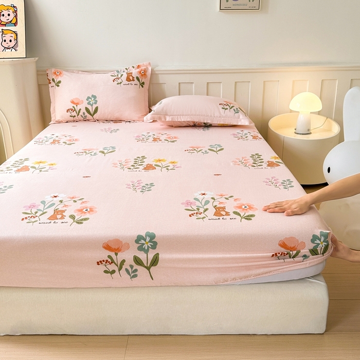 91家纺网 家纺一手货源 找家纺 2025新款加厚生态磨毛单床笠 西西里