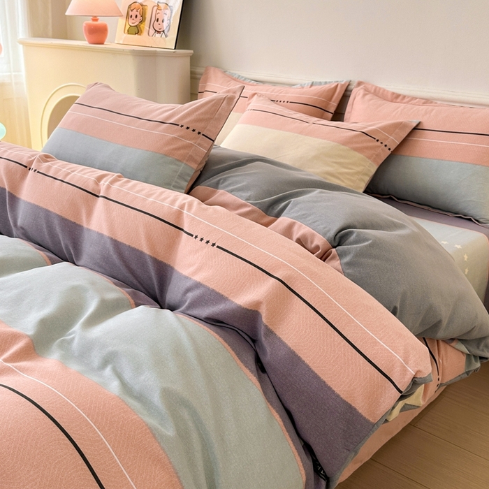 91家纺网 家纺一手货源 找家纺 2025新款加厚生态磨毛床单四件套 杰森